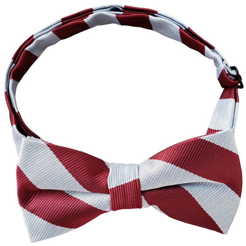 Pre-tied Bow Tie|919 – Maroon-Grey