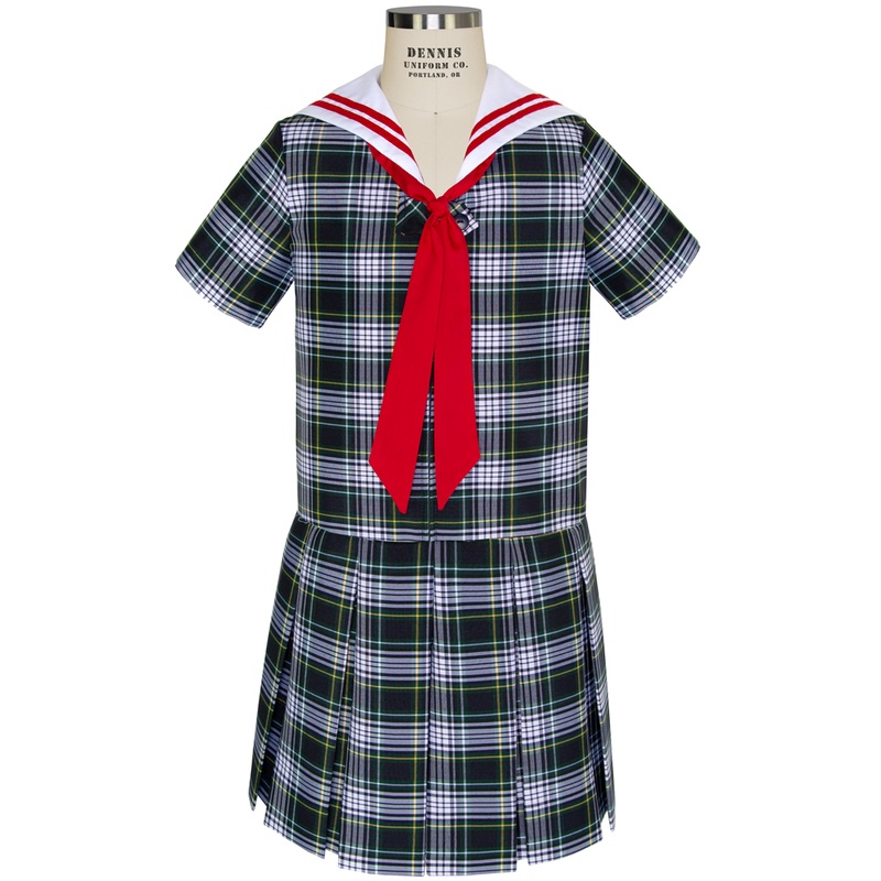 Short Sleeve Sailor Dress|215 – Campbell Plaid|Youth – G3 Girls  Size 3|Youth – G4 Girls  Size 4|Youth – G5 Girls  Size 5|Youth – G6 Girls  Size 6|Youth – G7 Girls  Size 7|Youth – G8 Girls  Size 8|Youth – G10 Girls  Size 10|Youth – G12 Girls  Size 12|Yout