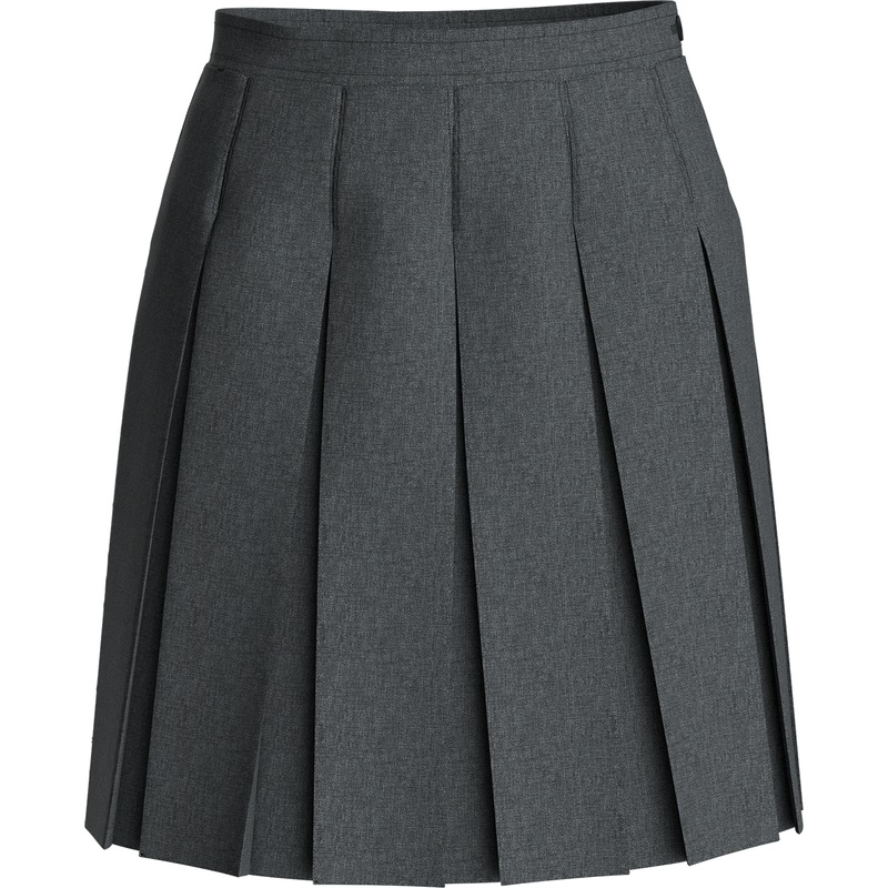 Stitched-Down Box Pleat Skirt|045 – Heather Grey|Toddler – G2 Girls  Size 2|Youth – G3 Girls  Size 3|Youth – G4 Girls  Size 4|Youth – G5 Girls  Size 5|Youth – G6 Girls  Size 6|Youth – G7 Girls  Size 7|Youth – G8 Girls  Size 8|Youth – G10 Girls  Size 10|Yo
