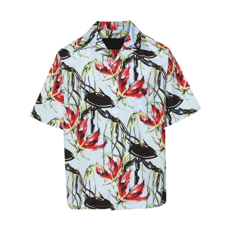 All-Over Print Cotton Short Sleeve Shirt