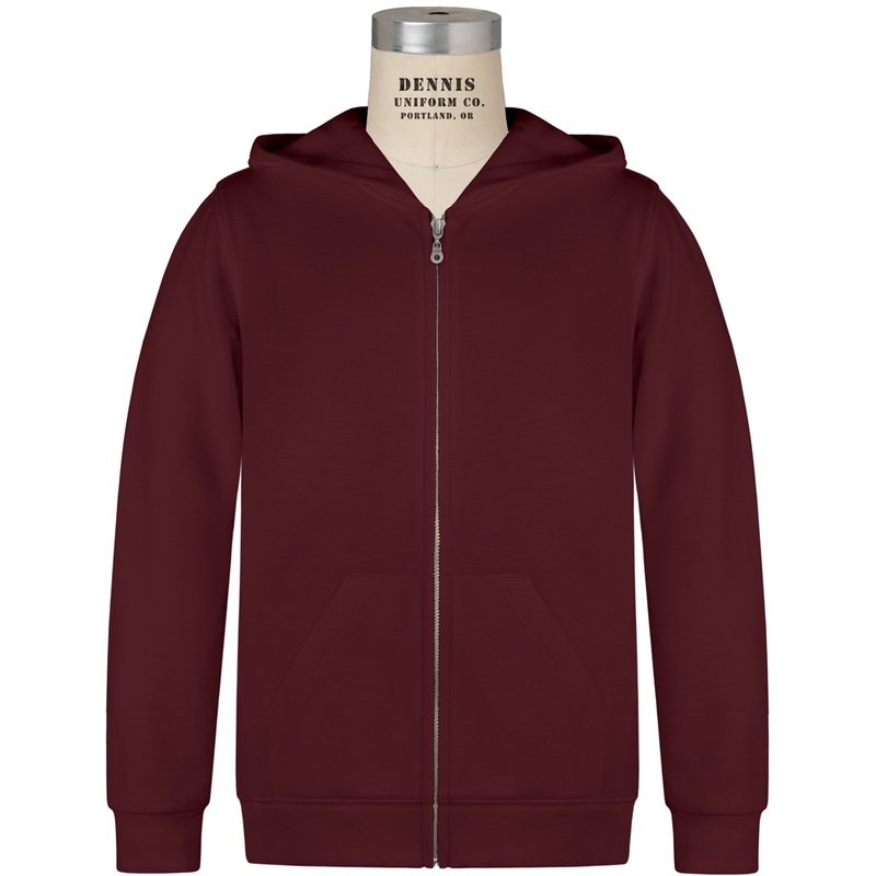 Full Zip Hooded Sweatshirt|059 – Maroon|Youth – YS Youth Size 7-8|Youth – YM Youth Size 10|Youth – YL Youth Size 12|Youth – YXL Youth Size 14-16|Adult Unisex – AS Adult|Adult Unisex – AM Adult|Adult Unisex – AL Adult|Adult Unisex – AXL Adult|Adult Unisex