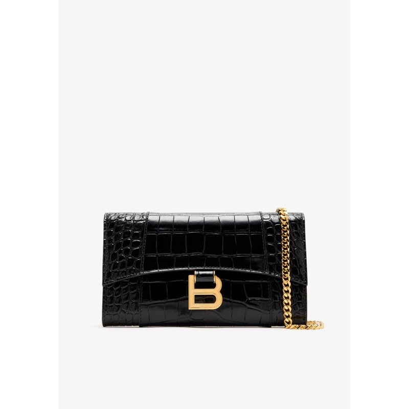 Hourglass Leather Shoulder Bag