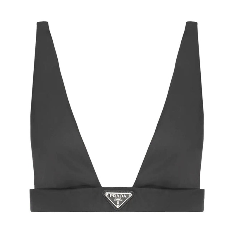Triangle Logo Re-Nylon Triangle Bralette