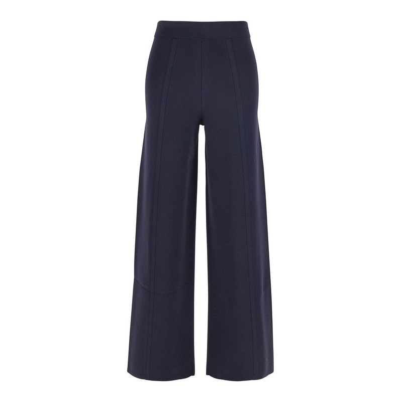 ‘Assiro’ Blue Pants with Wide Leg in Viscose Blend Woman Trousers