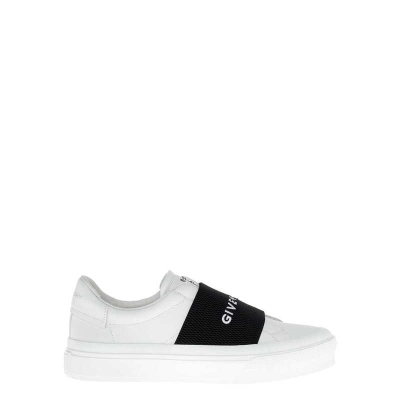 ‘City Court’ White Low Top Sneakers with Logo in Leather Woman Low Top Sneakers