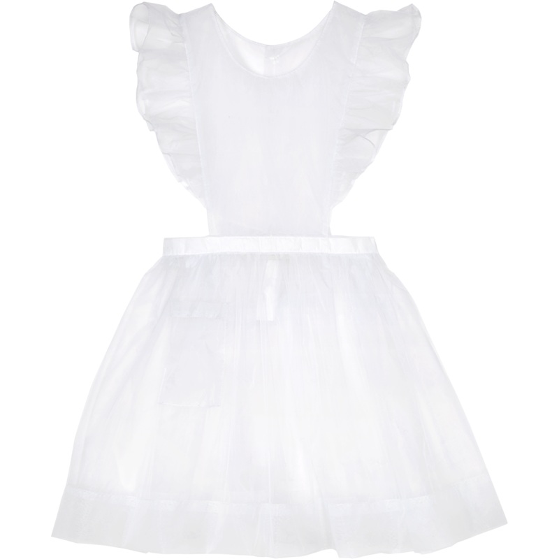 Ruffle Shoulder Bib Front Pinafore