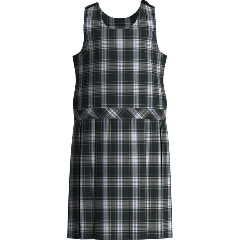 Scoop Neck Pleated Jumper|182 – Belmont Plaid|Toddler – G2 Girls  Size 2|Youth – G3 Girls  Size 3|Youth – G4 Girls  Size 4|Youth – G5 Girls  Size 5|Youth – G6 Girls  Size 6|Youth – G7 Girls  Size 7|Youth – G8 Girls  Size 8|Youth – G10 Girls  Size 10|Youth