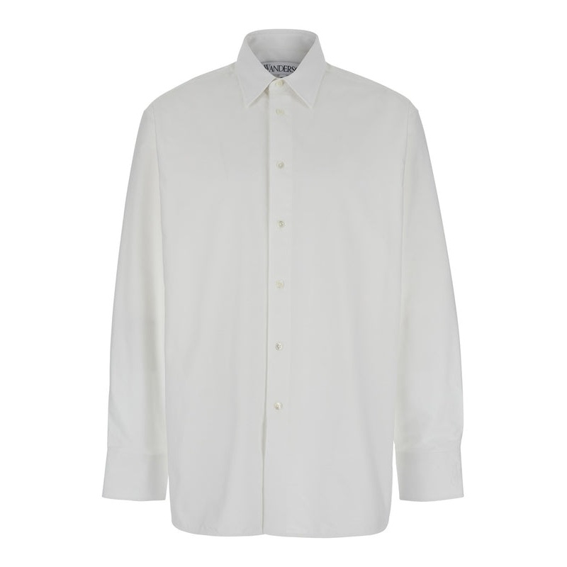 White Shirt with Classic Collar in Cotton Man Shirts