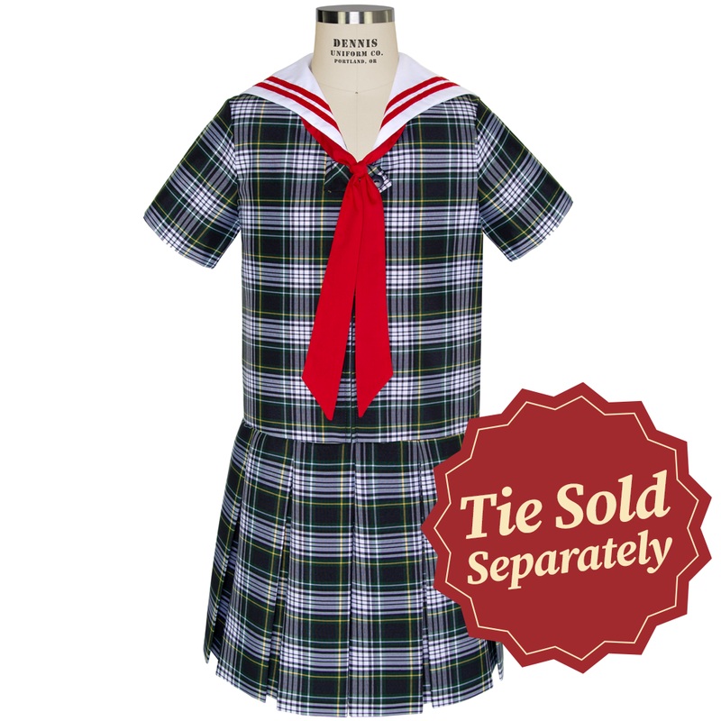 Zip Front Sailor Dress|215 – Campbell Plaid|Youth – G3 Girls  Size 3|Youth – G4 Girls  Size 4|Youth – G5 Girls  Size 5|Youth – G6 Girls  Size 6|Youth – G7 Girls  Size 7|Youth – G8 Girls  Size 8|Youth – G10 Girls  Size 10|Youth – G12 Girls  Size 12|Youth –