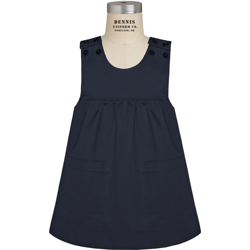 Gathered Skirt Jumper|067 – Navy|Toddler – G2 Girls  Size 2|Youth – G3 Girls  Size 3|Youth – G4 Girls  Size 4|Youth – G5 Girls  Size 5|Youth – G6 Girls  Size 6|Youth – G7 Girls  Size 7|Youth – G8 Girls  Size 8