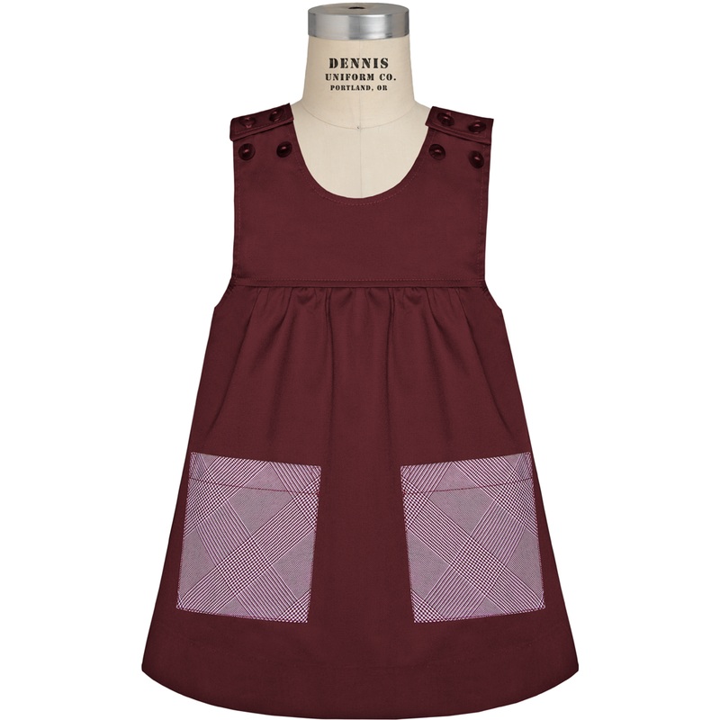 Gathered Skirt Jumper with Contrast Front Pockets