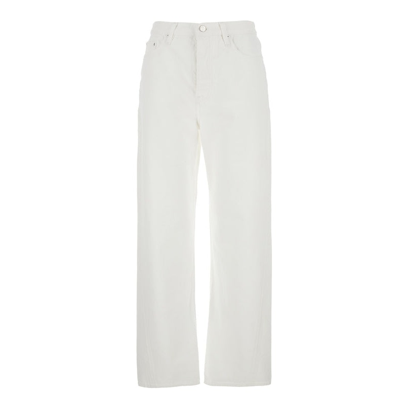 Twisted Seam Denim Full Length Denim Pants