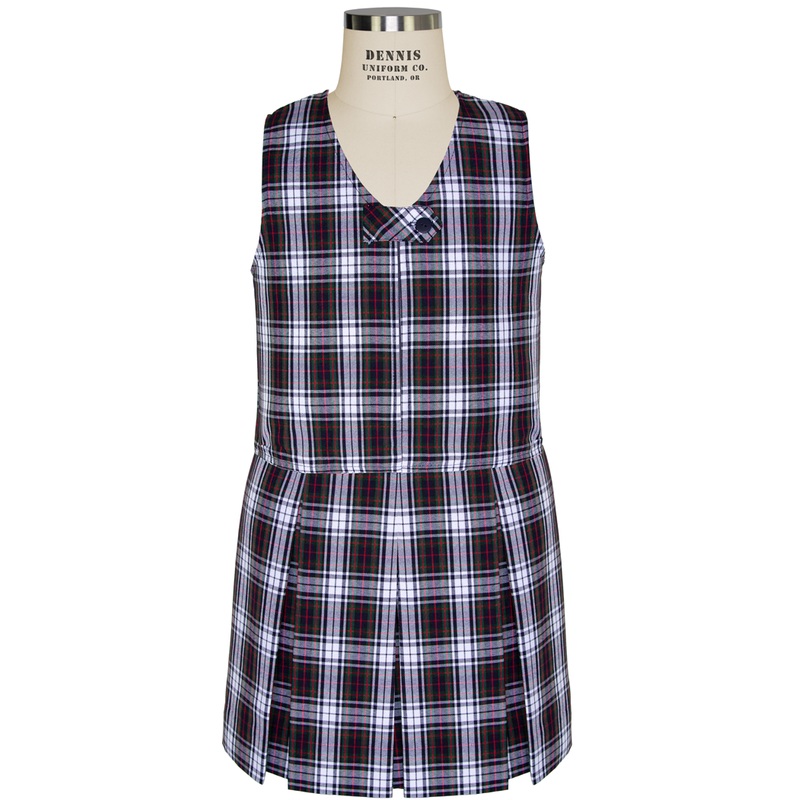 V-Neck Zip-Front Jumper|525 – Patricia Plaid|Youth – G3 Girls  Size 3|Youth – G4 Girls  Size 4|Youth – G5 Girls  Size 5|Youth – G6 Girls  Size 6|Youth – G7 Girls  Size 7|Youth – G8 Girls  Size 8|Youth – G10 Girls  Size 10|Youth – G12 Girls  Size 12|Youth