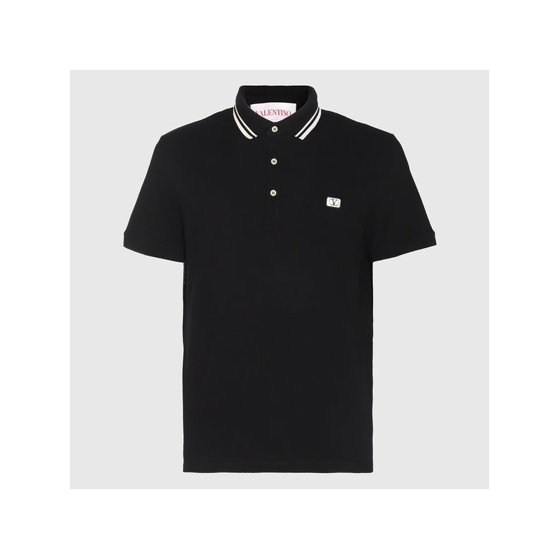 Valentino T-shirts and Polos Black Polo Shirts