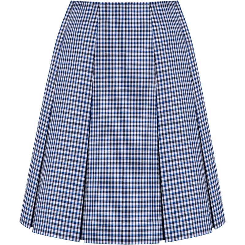 High Waist Box Pleat Skirt|011 – Blue Black White Check Plaid|Youth – G3 Girls  Size 3|Youth – G4 Girls  Size 4|Youth – G5 Girls  Size 5|Youth – G6 Girls  Size 6|Youth – G7 Girls  Size 7|Youth – G8 Girls  Size 8|Youth – G10 Girls  Size 10|Youth – G12 Girl