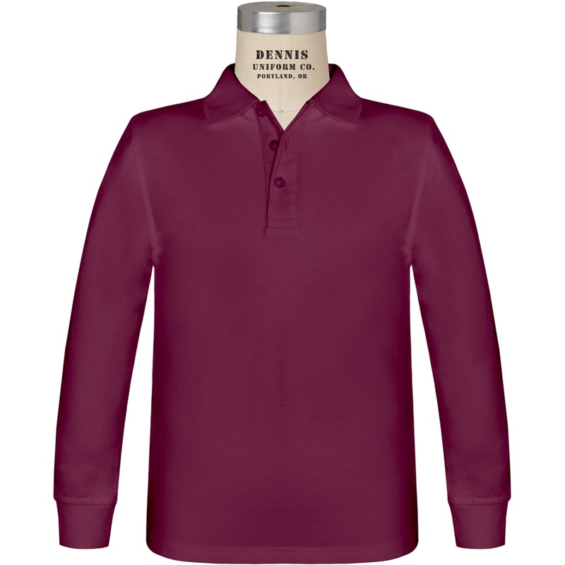 Long Sleeve Jersey Polo|130 – Wine|Toddler – TD3 Toddler 3 Youth 2XS|Toddler – TD4 Toddler 4|Youth – YXS Youth Size 5-6|Youth – YS Youth Size 7-8|Youth – YM Youth Size 10|Youth – YL Youth Size 12|Youth – YXL Youth Size 14-16|Adult Unisex – AS Adult|Adult