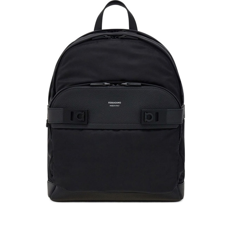 Ferragamo Black Backpacks|OS