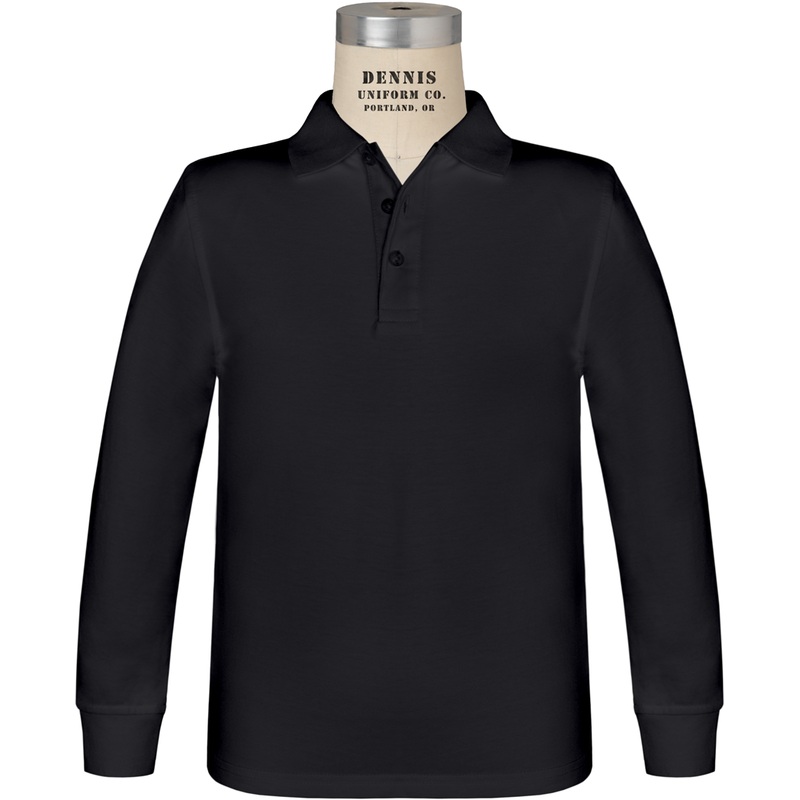 Long Sleeve Jersey Polo|007 – Black|Youth – YM Youth Size 10|Youth – YL Youth Size 12|Youth – YXL Youth Size 14-16|Adult Unisex – AS Adult|Adult Unisex – AM Adult|Adult Unisex – AL Adult|Adult Unisex – AXL Adult|Adult Unisex – A2XL Adult|Adult Unisex – A3