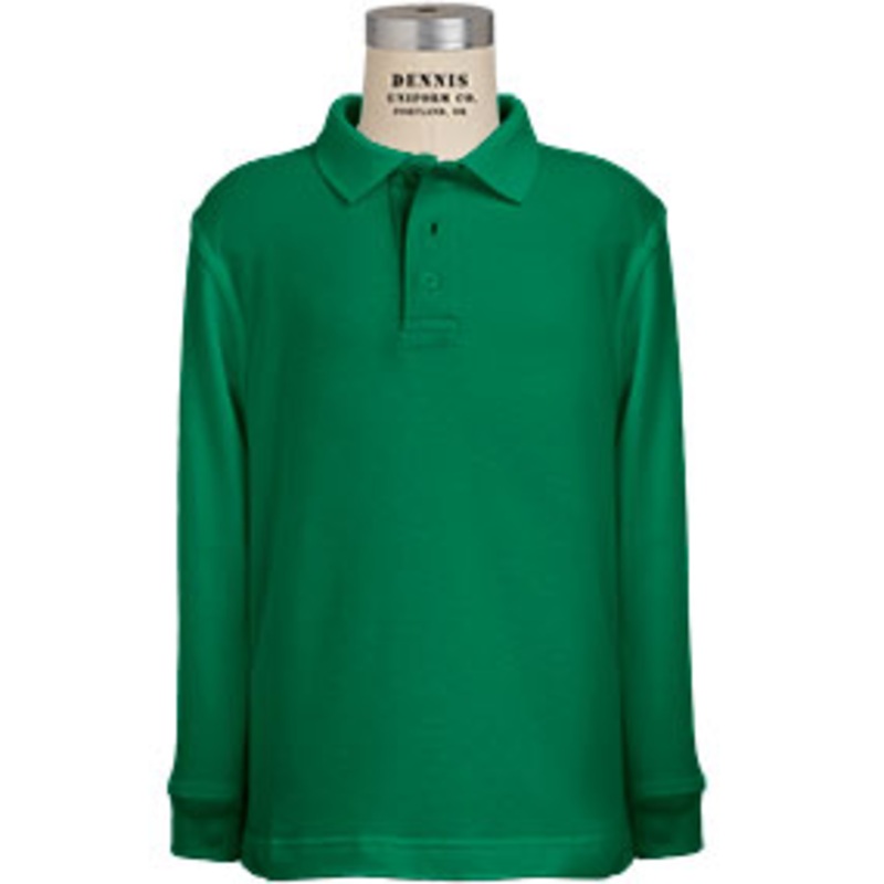 Long Sleeve Jersey Polo|047 – Kelly Green|Toddler – TD2 Toddler 2 – Youth 3XS|Toddler – TD3 Toddler 3 Youth 2XS|Toddler – TD4 Toddler 4|Youth – YXS Youth Size 5-6|Youth – YS Youth Size 7-8|Youth – YM Youth Size 10|Youth – YL Youth Size 12|Youth – YXL Yout