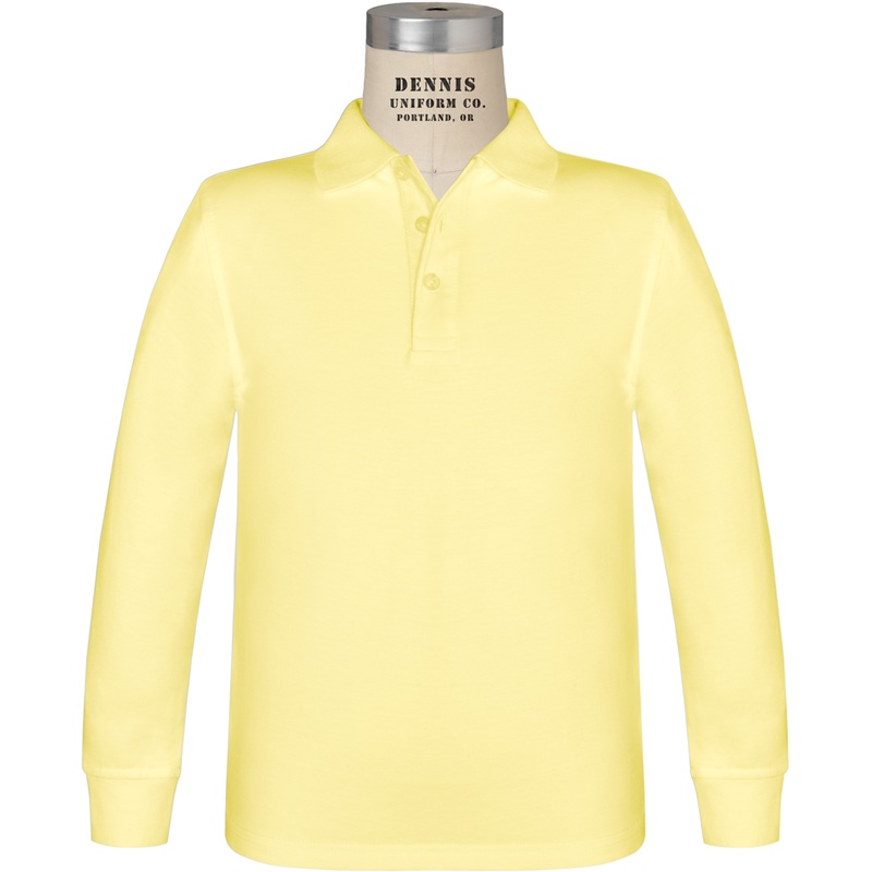Long Sleeve Jersey Polo|121 – Yellow|Toddler – TD2 Toddler 2 – Youth 3XS|Toddler – TD3 Toddler 3 Youth 2XS|Toddler – TD4 Toddler 4|Youth – YXS Youth Size 5-6|Youth – YS Youth Size 7-8|Youth – YM Youth Size 10|Youth – YL Youth Size 12|Youth – YXL Youth Siz