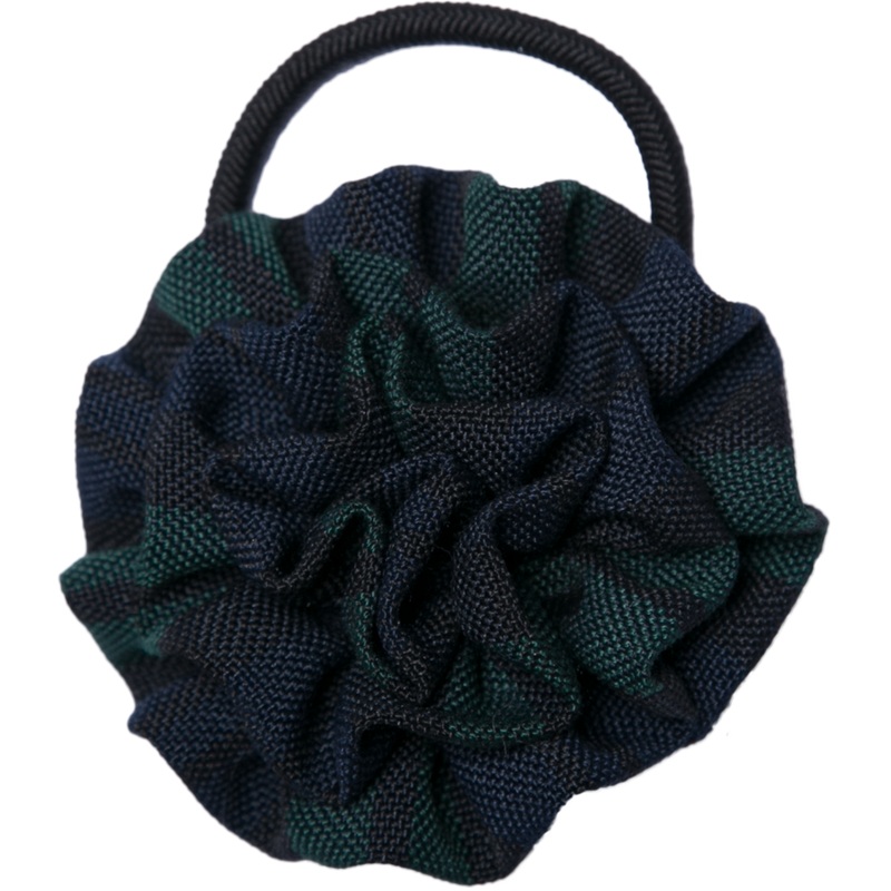 Rosette Elastic Band Hair Bow|185 – Blackwatch Plaid