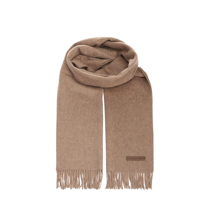 Z Zegna Brown Wool Mufflers|OS