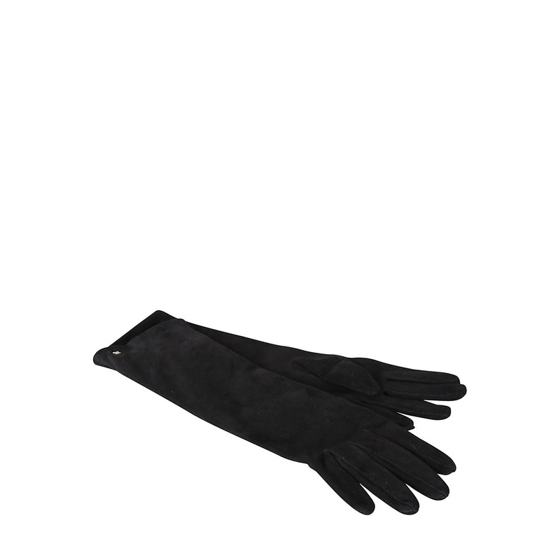 Max Mara Black Leather Gloves|7|7.5