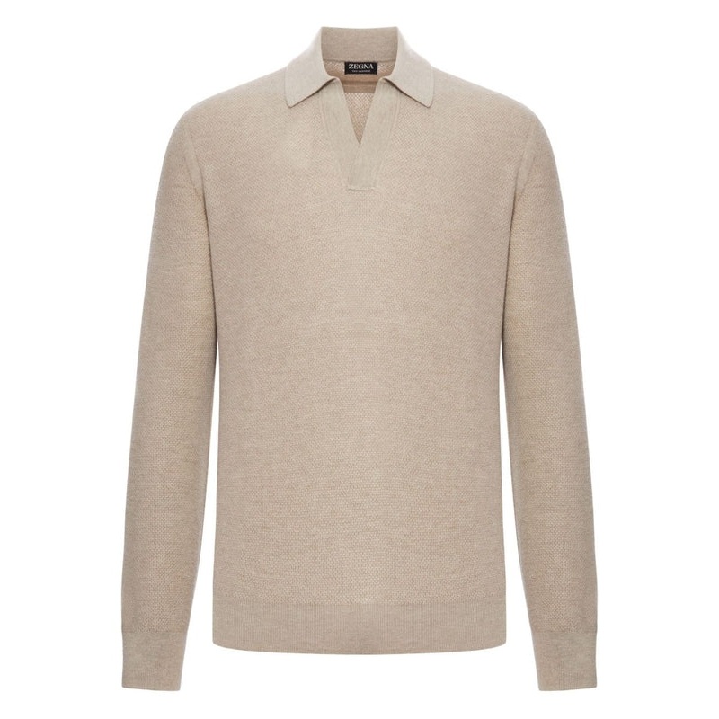 Z Zegna Beige Polo Shirts|IT 50