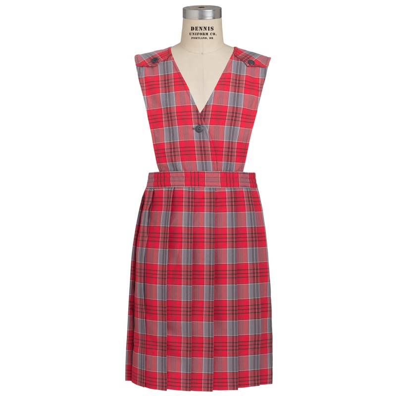 Shoulder Button Knife Pleat Jumper