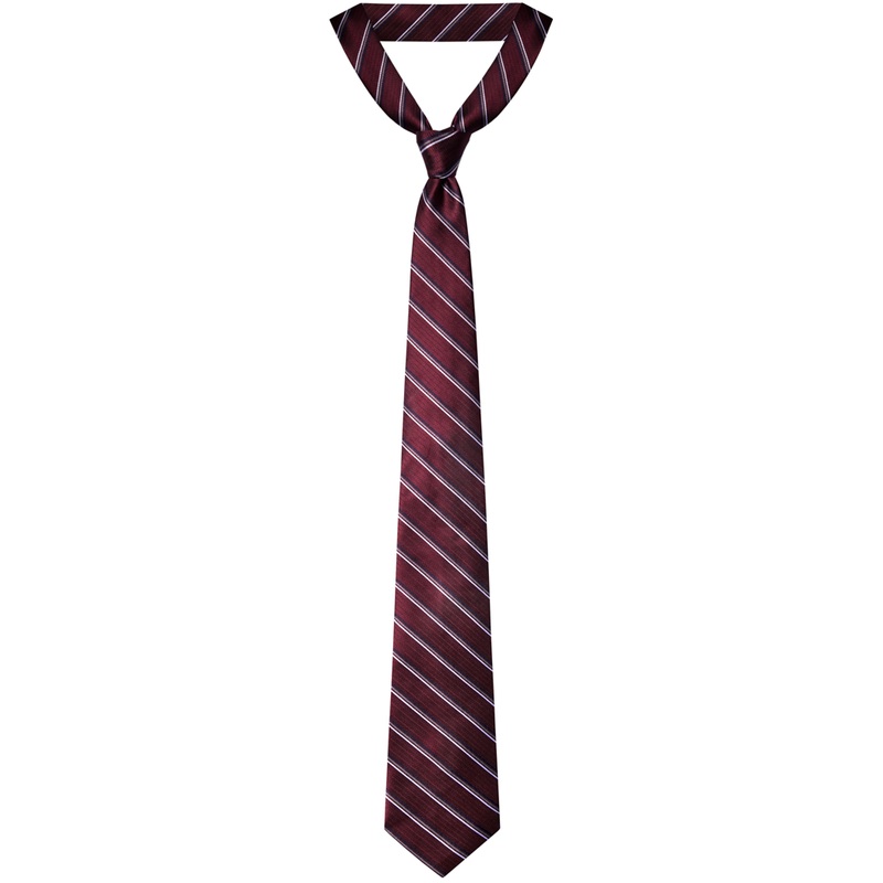 Traditional Necktie|051 – Burgandy-Grey Stripe|Size Range – 44|Size Range – 48|Size Range – 54|Size Range – 57