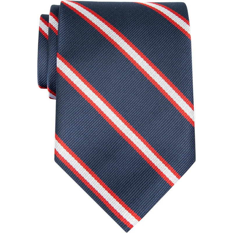 Traditional Necktie|203 – Wide Navy with Red-White|Size Range – 48|Size Range – 54|Size Range – 57