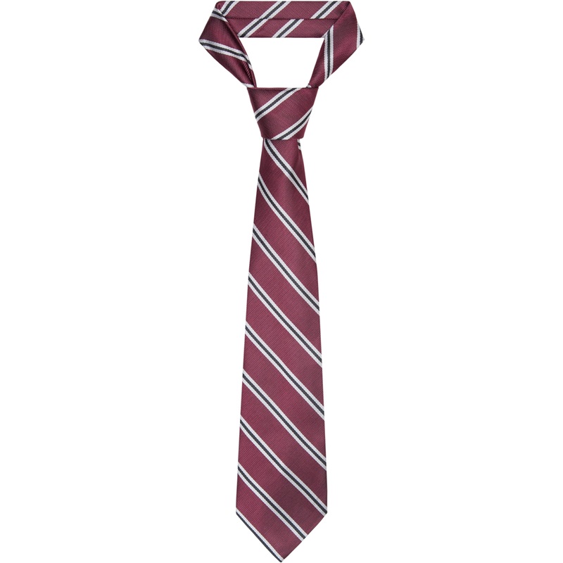 Traditional Necktie|736 – Wine with Black-White Pinstripe|Size Range – 44|Size Range – 48|Size Range – 54|Size Range – 57
