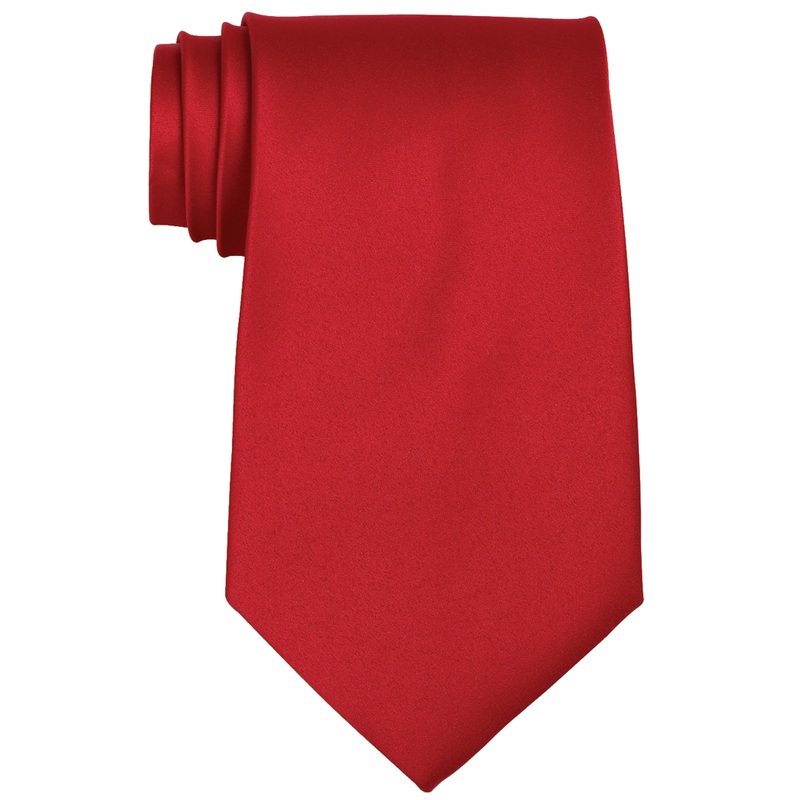 Traditional Necktie|805 – Red Satin|Size Range – 44|Size Range – 48|Size Range – 54|Size Range – 57