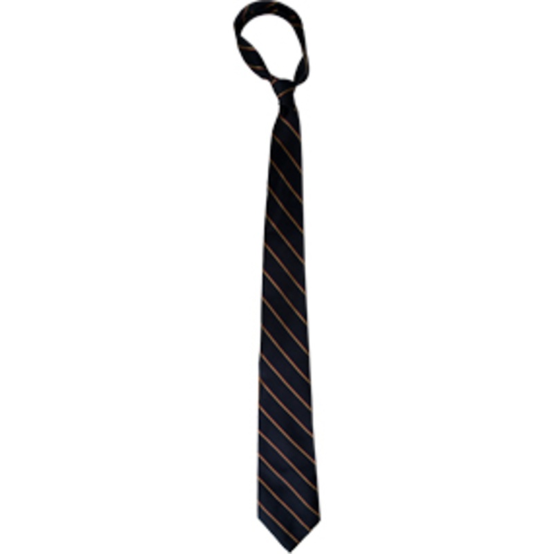 Traditional Necktie|809 – Navy with Red-Yellow Pinstripes|Size Range – 44|Size Range – 48|Size Range – 54|Size Range – 57