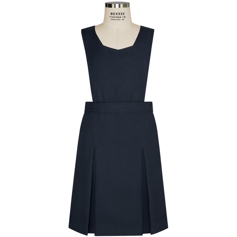 Bib Front Box Pleat Jumper|057 – Navy|Youth – G3 Girls  Size 3|Youth – G4 Girls  Size 4|Youth – G5 Girls  Size 5|Youth – G6 Girls  Size 6|Youth – G7 Girls  Size 7|Youth – G8 Girls  Size 8|Youth – G10 Girls  Size 10|Youth – G12 Girls  Size 12|Youth – G14 G