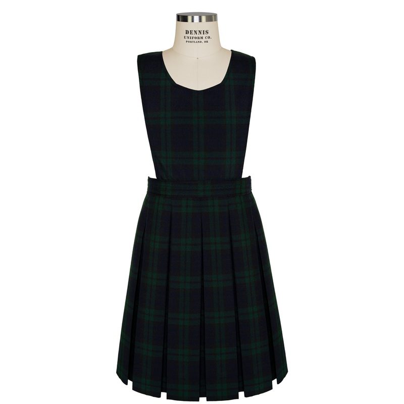 Bib Front Box Pleat Jumper|185 – Blackwatch Plaid|Youth – G3 Girls  Size 3|Youth – G4 Girls  Size 4|Youth – G5 Girls  Size 5|Youth – G6 Girls  Size 6|Youth – G7 Girls  Size 7|Youth – G8 Girls  Size 8|Youth – G10 Girls  Size 10|Youth – G12 Girls  Size 12|Y