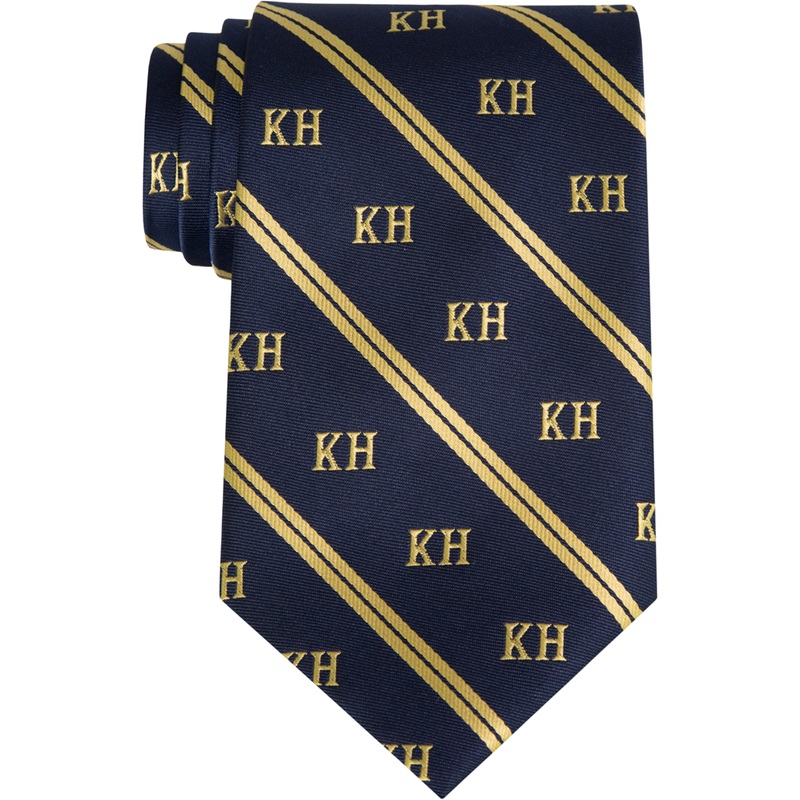 Traditional Necktie|871 – Navy-Old Gold|Size Range – 44|Size Range – 48|Size Range – 54|Size Range – 57