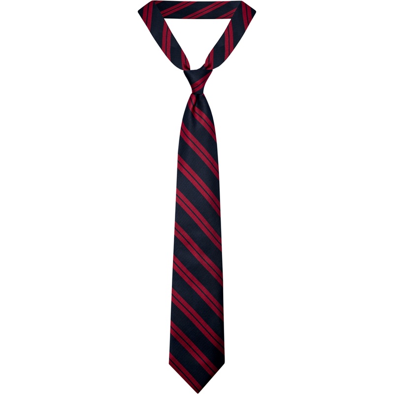 Traditional Necktie|887 – Hampshire Navy-Red Stripe|Size Range – 48|Size Range – 54|Size Range – 57
