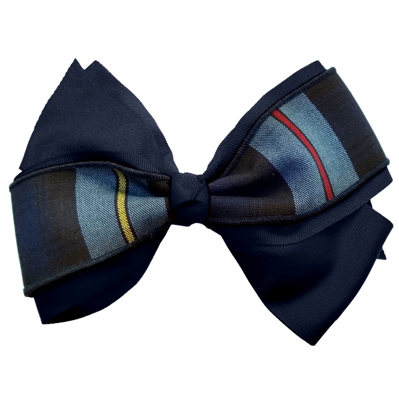 Accent Hair Bow|41N – 41 Plaid-Navy