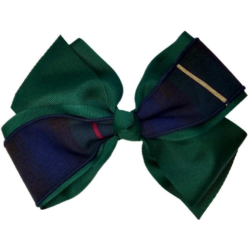 Accent Hair Bow|55H – 55 Plaid-Hunter