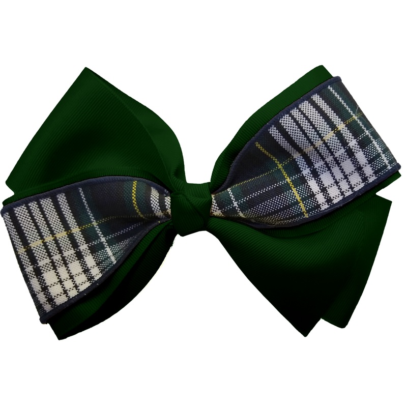 Accent Hair Bow|61H – 61 Plaid-Hunter
