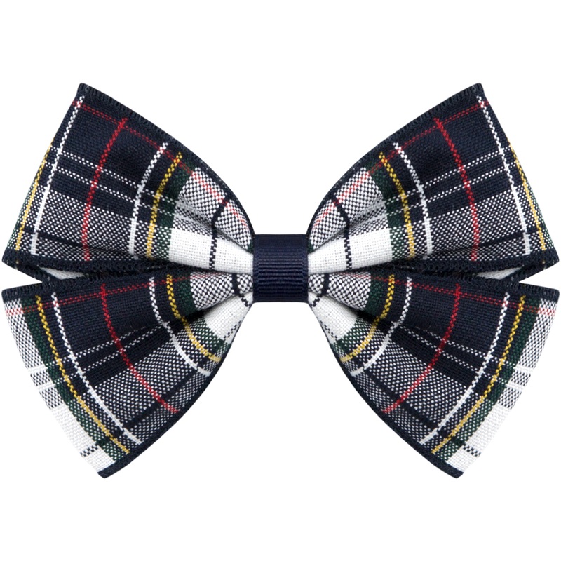 Alligator Clip Hair Bow|455 – Marymount Plaid