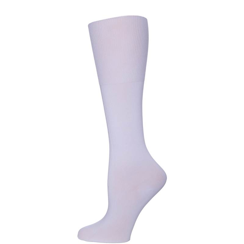 Knee-High Flat Knit Socks|119 – White|Size Range – XS Extra Small