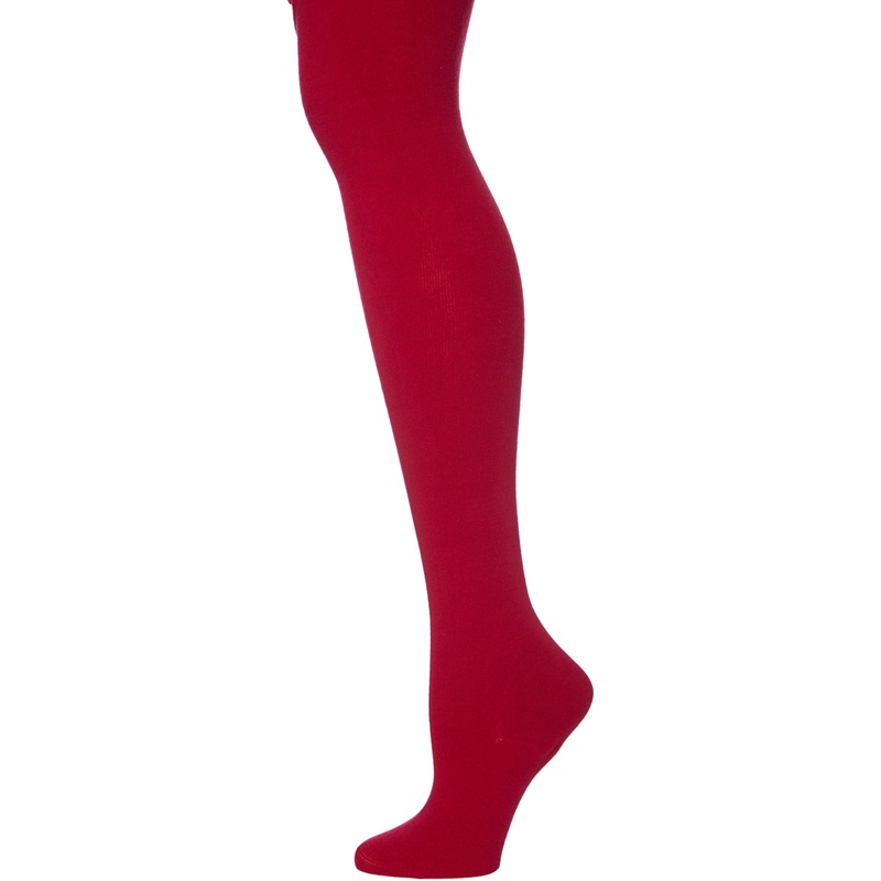 Opaque Knit Tights|095 – Red|Size Range – XS Extra Small|Size Range – S Small|Size Range – M Medium|Size Range – L Large|Size Range – XL Extra Large|Size Range – 2XL Two Extra Large