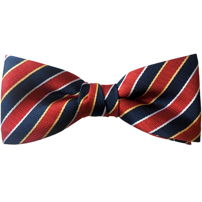 Bow Tie|932 – Navy-Red Stripe