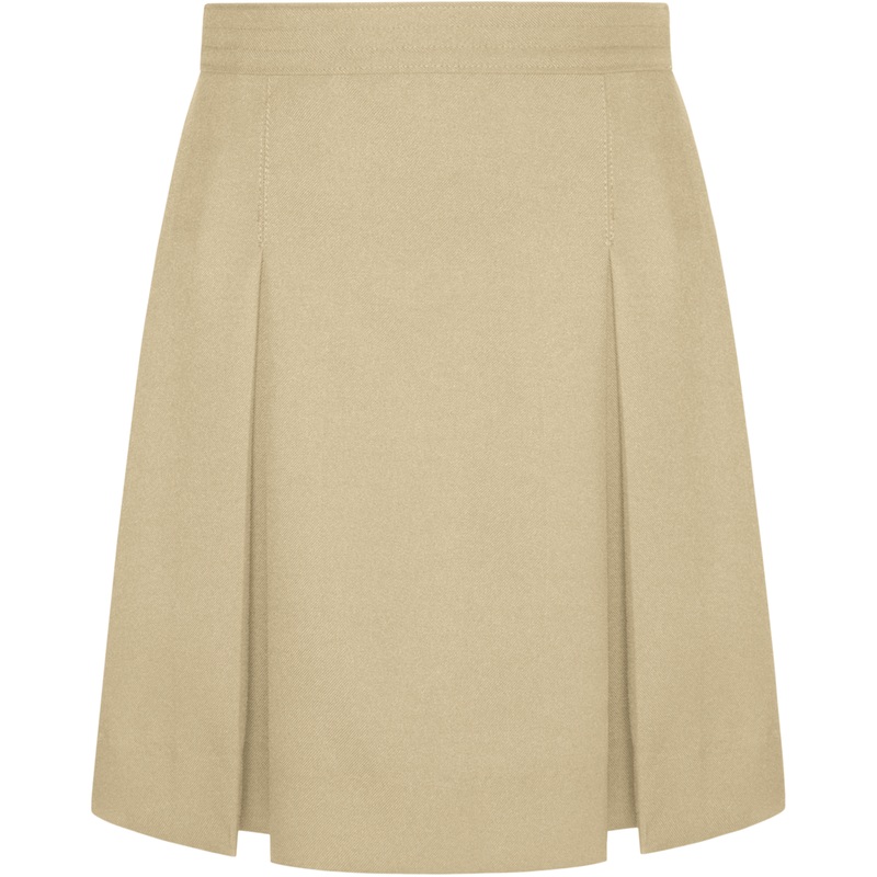 Stitched-Down Box Pleat Skirt|049 – Khaki|Youth – G4 Girls  Size 4|Youth – G5 Girls  Size 5|Youth – G6 Girls  Size 6|Youth – G6X Girls  Size 6X|Youth – G7 Girls  Size 7|Youth – G8 Girls  Size 8|Youth – G10 Girls  Size 10|Youth – G12 Girls  Size 12|Youth –