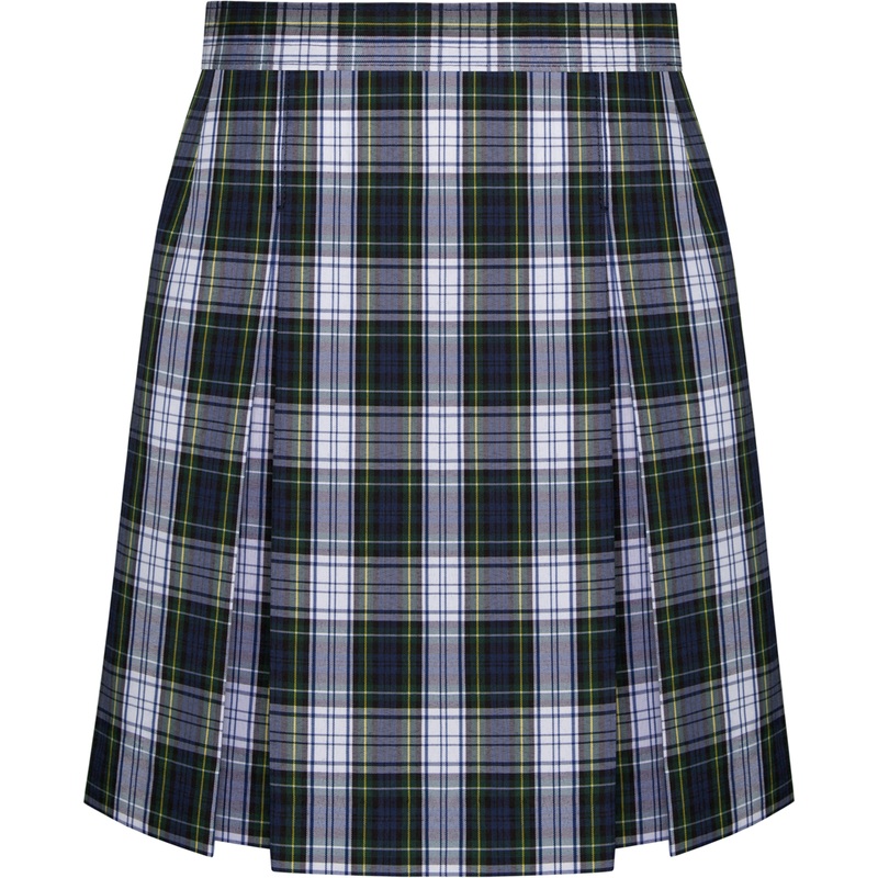 Stitched-Down Box Pleat Skirt|182 – Belmont Plaid|Youth – G5 Girls  Size 5|Youth – G6 Girls  Size 6|Youth – G7 Girls  Size 7|Youth – G8 Girls  Size 8|Youth – G10 Girls  Size 10|Youth – G12 Girls  Size 12|Youth – G14 Girls  Size 14|Youth – G16 Girls  Size
