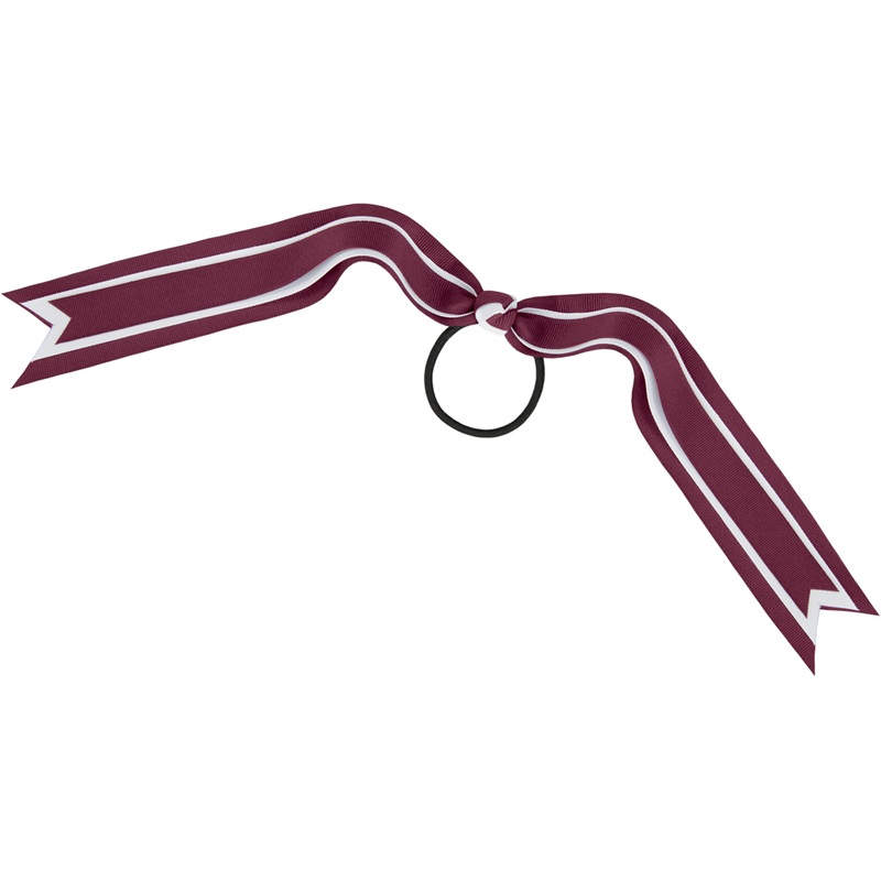 Two Color Streamer Hair Bow|243 – Burgundy-White