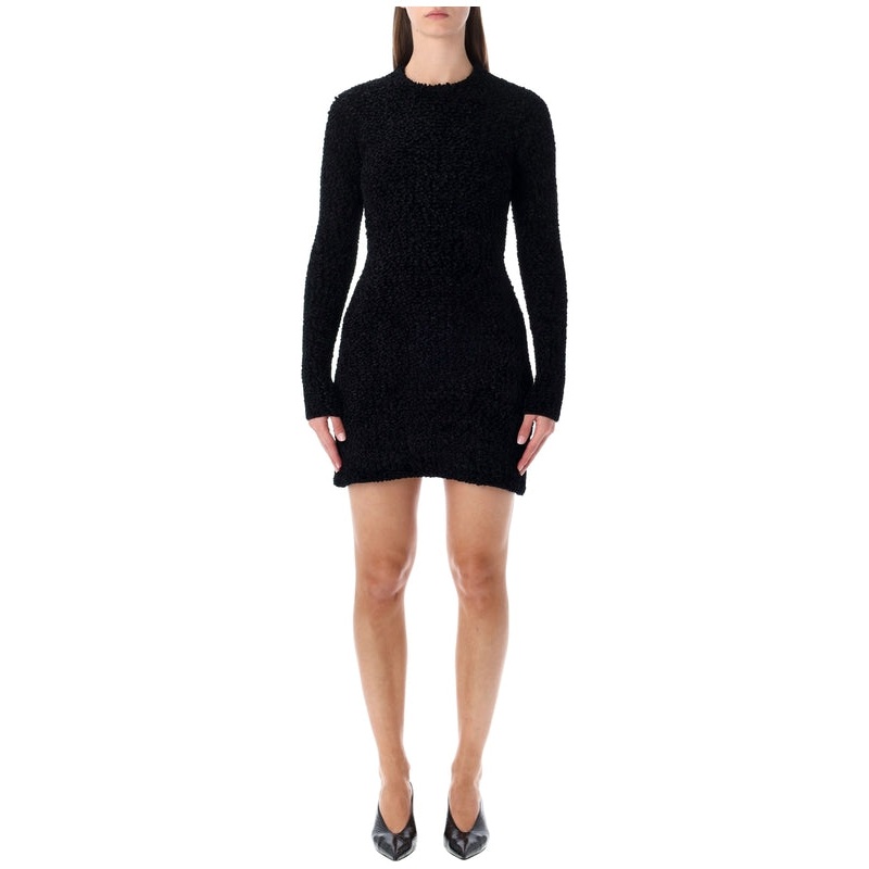 Ferragamo Black Mini Dress|S