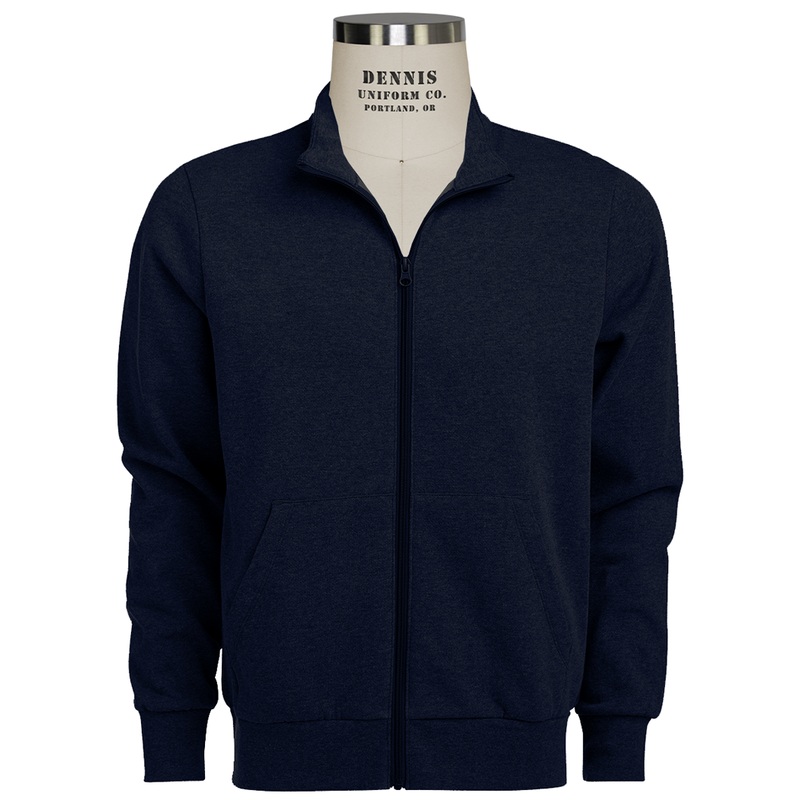 Full Zip Mock Collar Sweatshirt